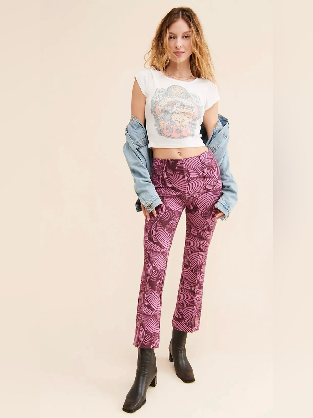 Maeve by Anthropologie  The Margot Kick-Flare Cropped Pants , sz : small